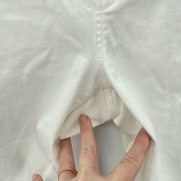 J. Jill Women's Authentic Fit Slim Ankle Zipper Fly Button Jeans 10 Denim White - Picture 9 of 9